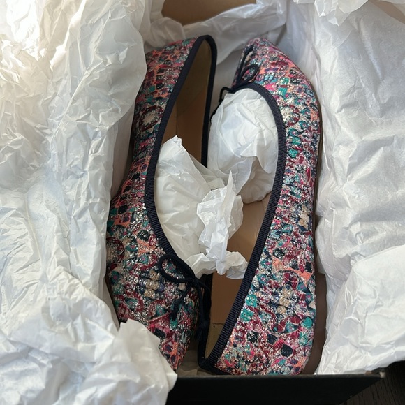 J Crew colorful fabric pointed toe flats 6.5 - Picture 4 of 6